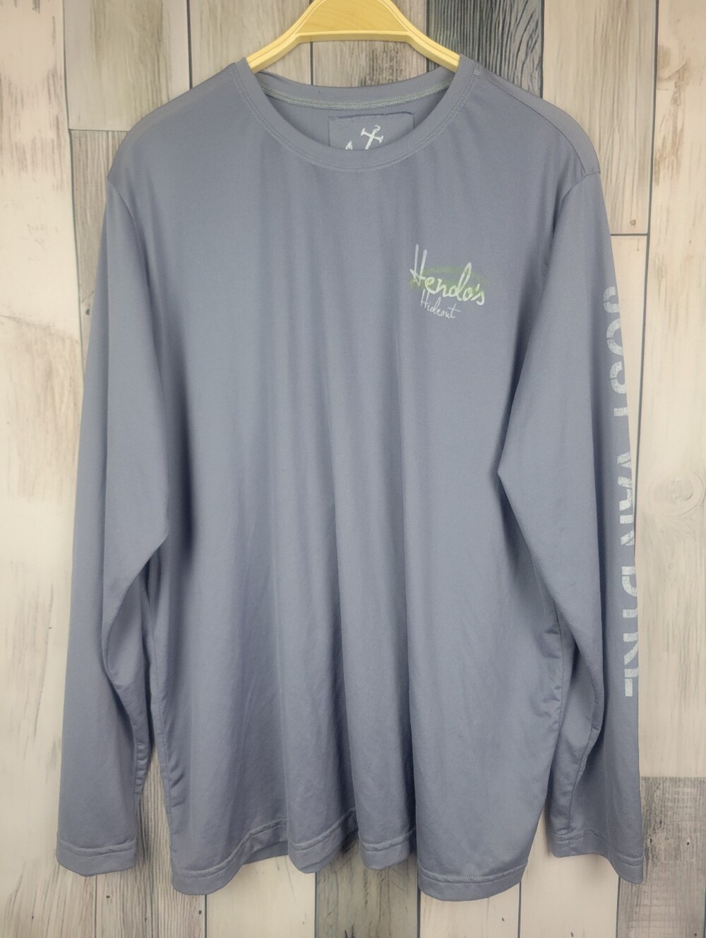 Hiho Hendo's Hideout Long Sleeve Sun Protection Shirt Gray XL Jost Van Dyke